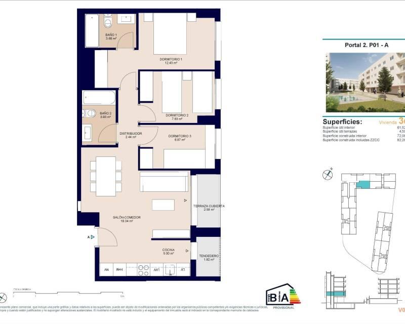 3 Cuarto Apartamento en venta