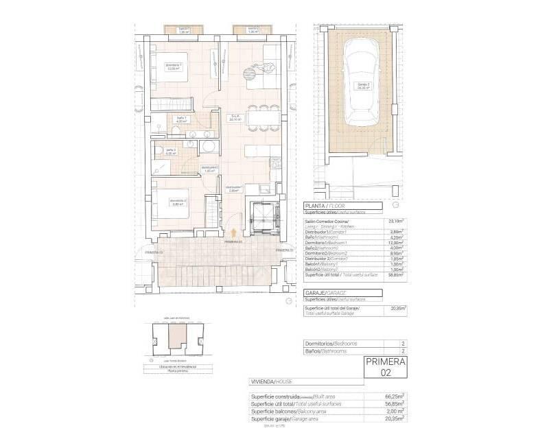 2 bedroom Apartment for sale