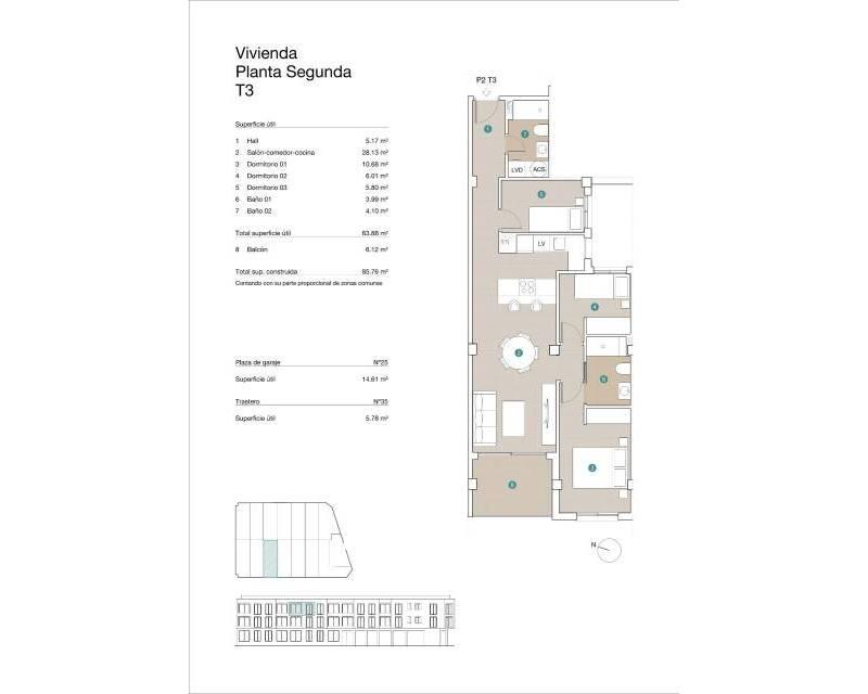 3 chambre Appartement à vendre