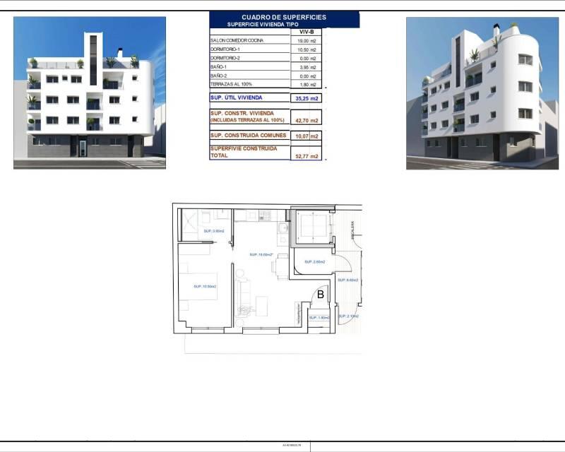 1 slaapkamer Appartement Te koop
