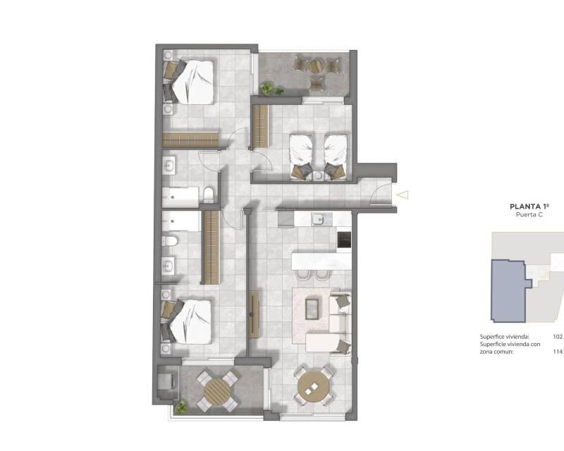 3 bedroom Apartment for sale