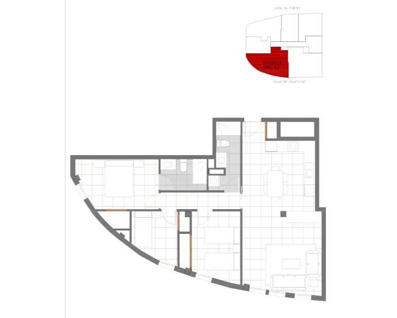3 chambre Appartement à vendre