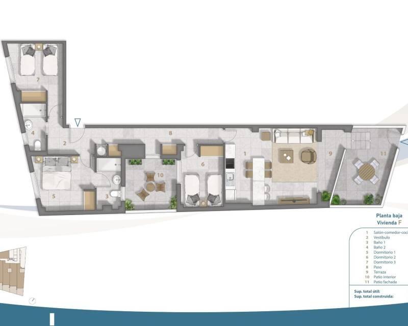 3 Schlafzimmer Appartement zu verkaufen