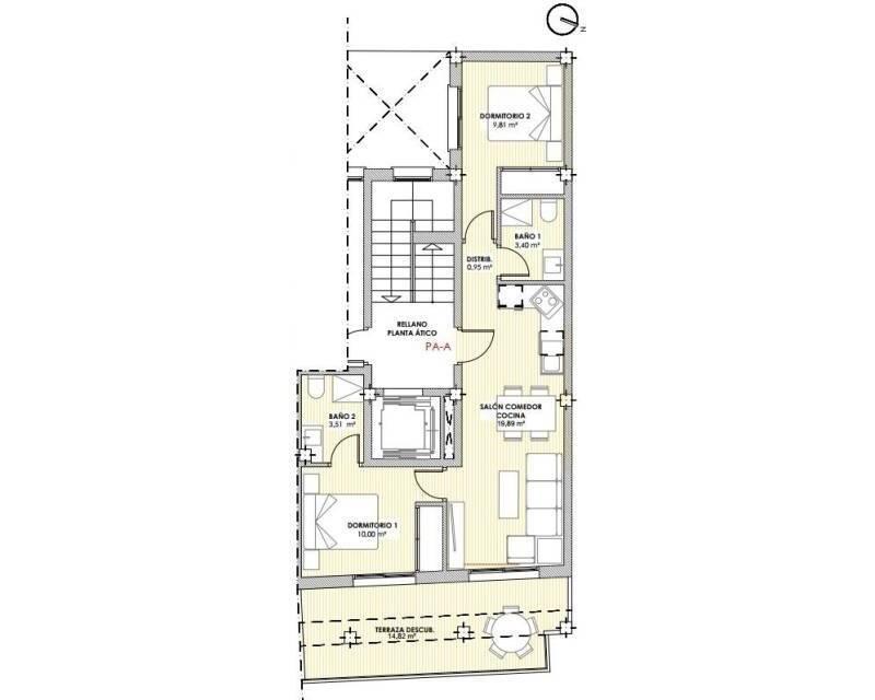 2 Cuarto Apartamento en venta