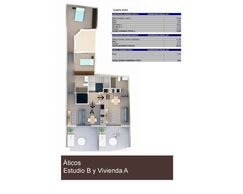 2 Schlafzimmer Appartement zu verkaufen
