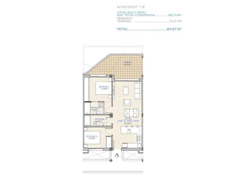 2 bedroom Apartment for sale