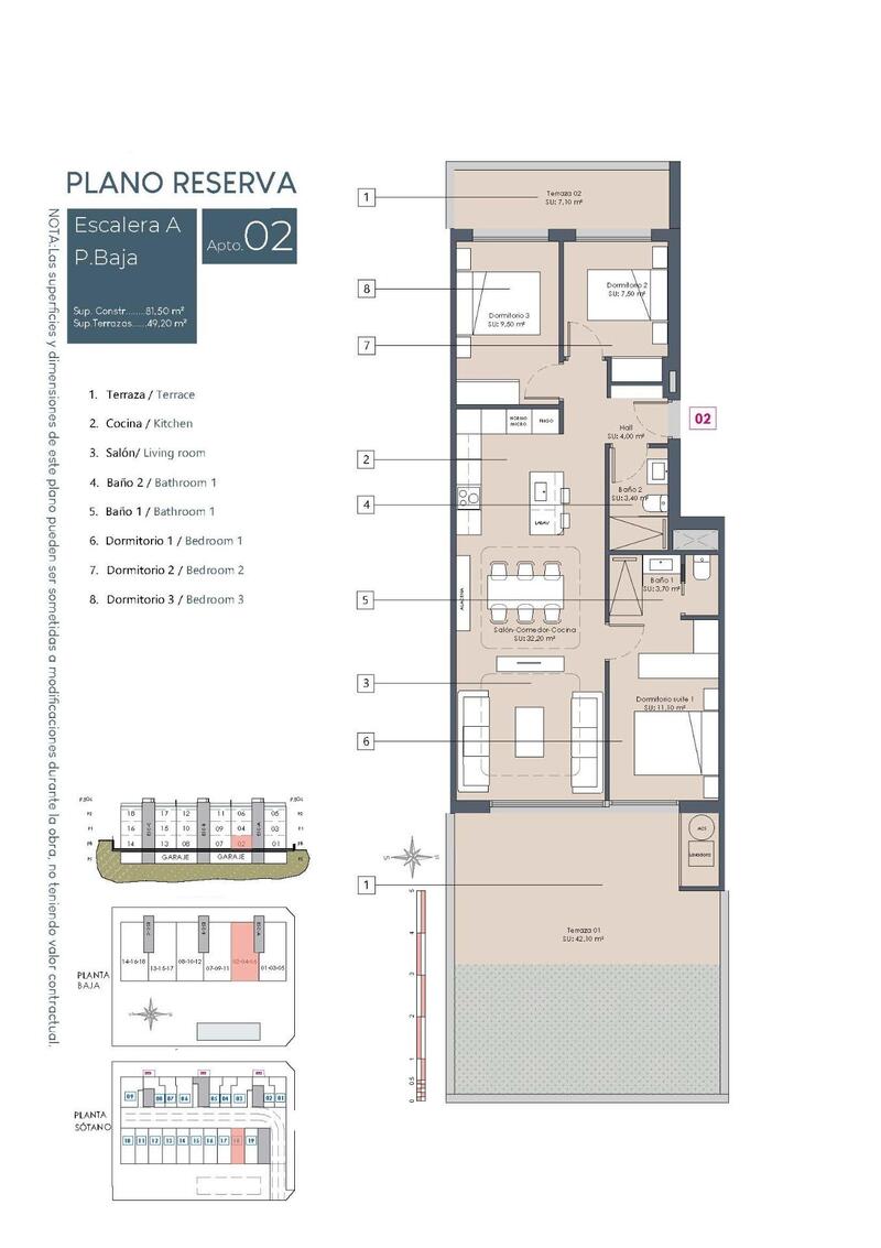 3 chambre Appartement à vendre