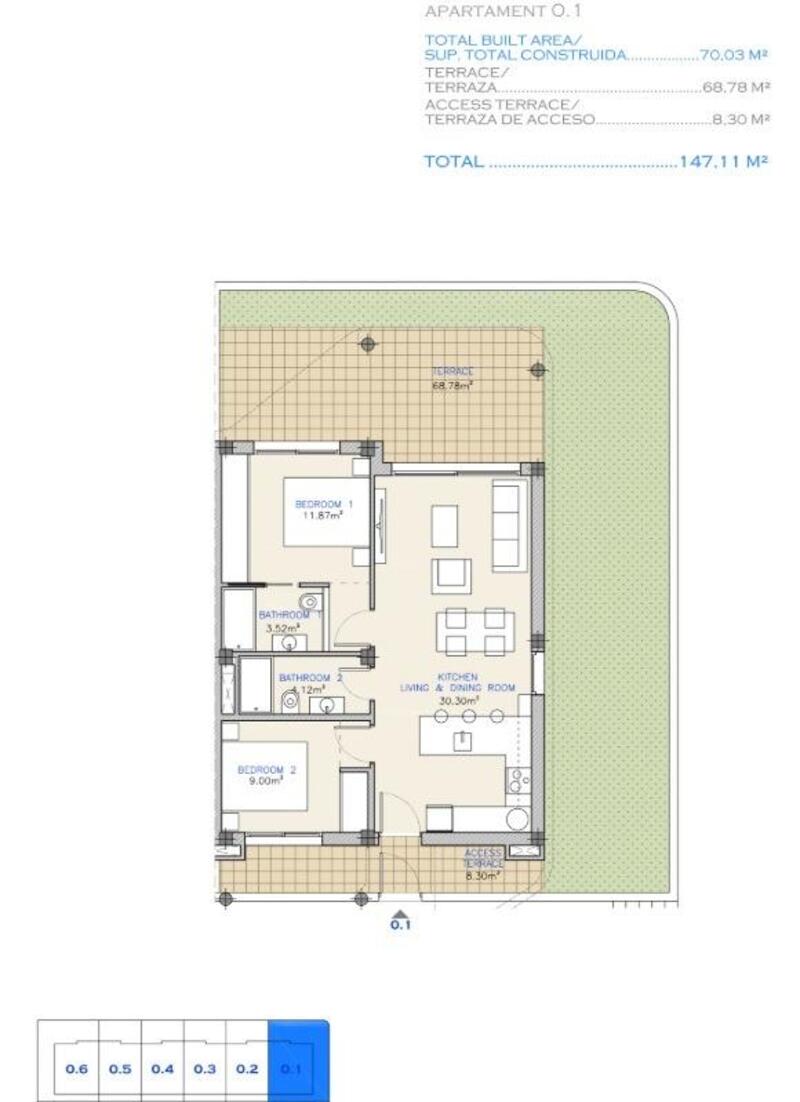 2 Cuarto Apartamento en venta