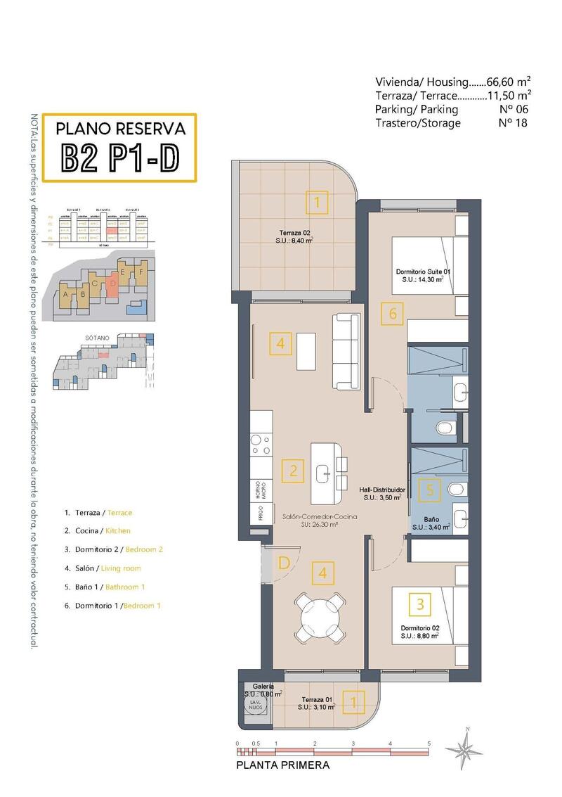 2 slaapkamer Appartement Te koop