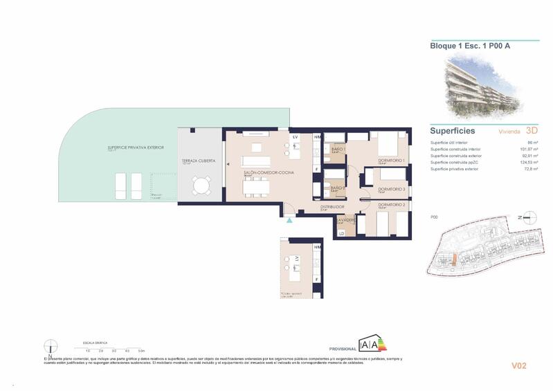 3 Schlafzimmer Appartement zu verkaufen