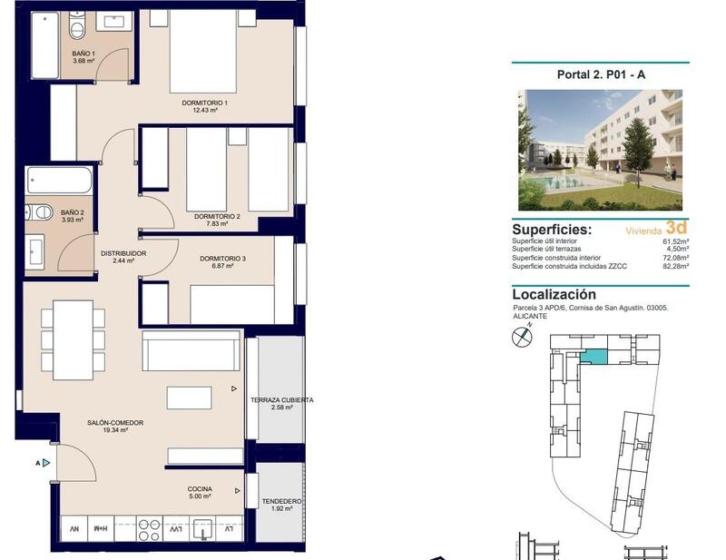 3 Cuarto Apartamento en venta