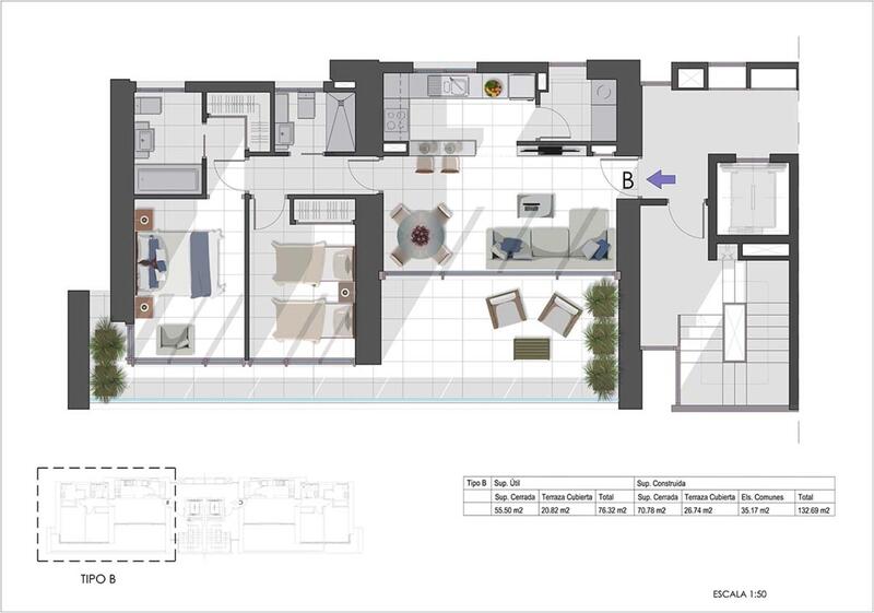 2 slaapkamer Appartement Te koop