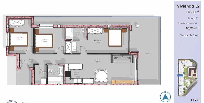3 Cuarto Apartamento en venta