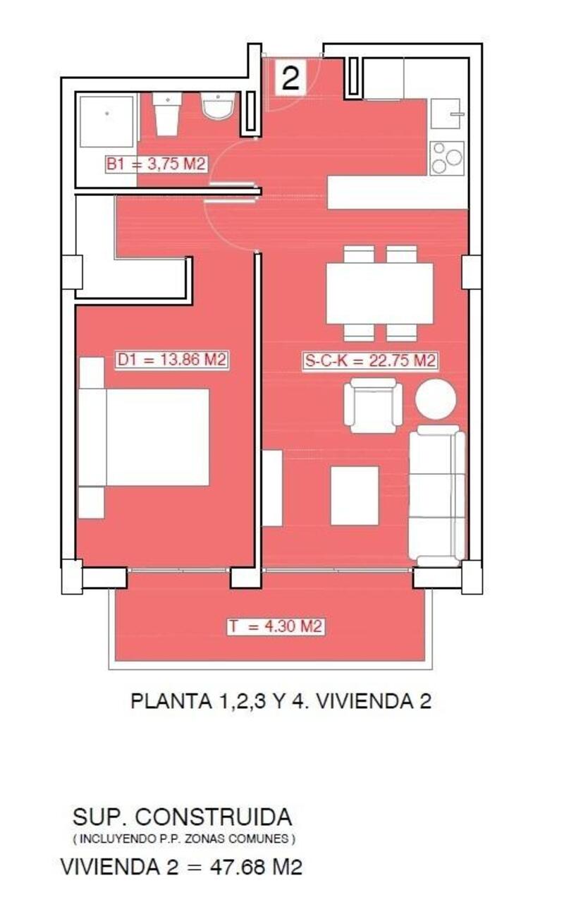 1 bedroom Apartment for sale