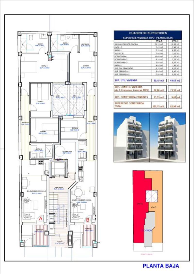 3 chambre Appartement à vendre