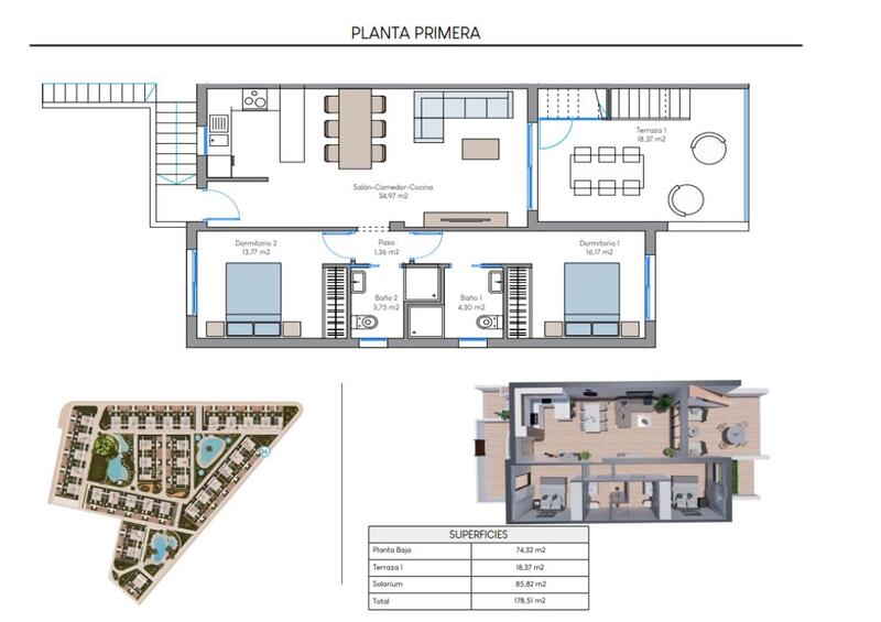 2 Cuarto Villa en venta