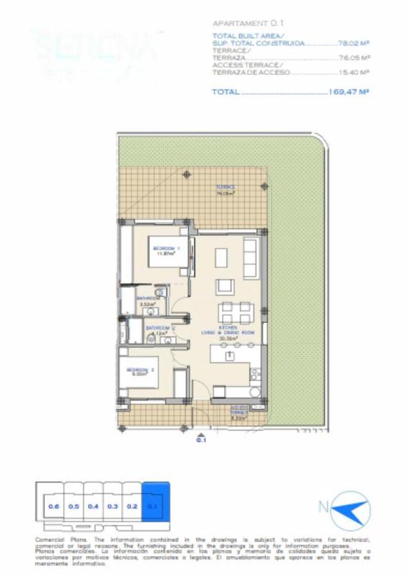 2 slaapkamer Appartement Te koop