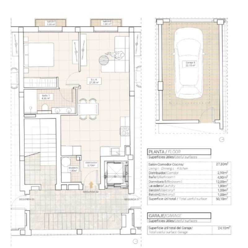 3 slaapkamer Appartement Te koop
