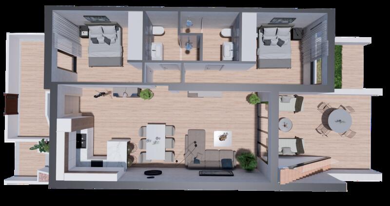 2 Cuarto Apartamento en venta